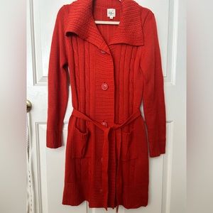 Belted knit Cardigan Sweater